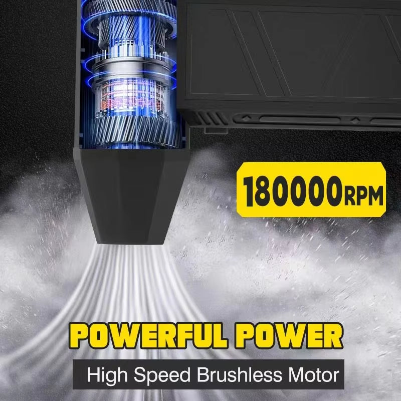 X3Max Handheld Mini Turbo Jet Fan,180000Rpm Powerful Air Blower Compressed Air Duster for Car Dryer/Pc/Home-